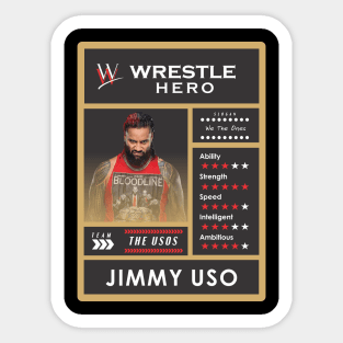 wwe card jimmy uso Sticker